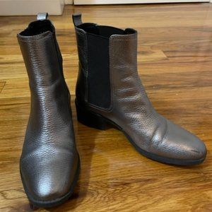 Silver Chelsea Boots